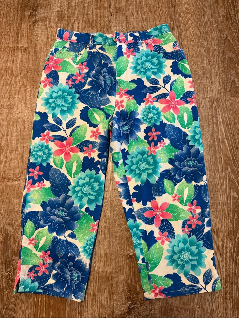 Vintage InspiredBill Blass Jeanswear Floral Pants Size 6 100% Cotton Y2K